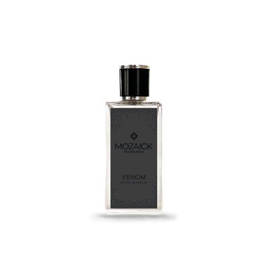 VENOM Extrait de Parfum 50 ml von MOZAICK – Flakon mit dunkelgrauem Etikett